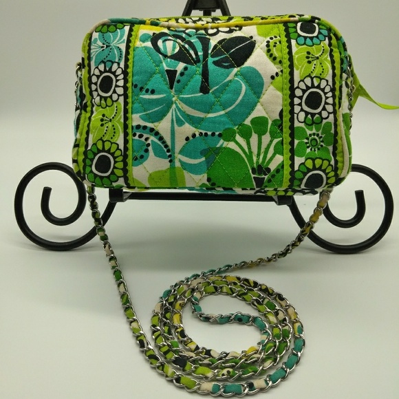 Vera Bradley Limes Up Mini Chain Crossbody Bag - Picture 2 of 8